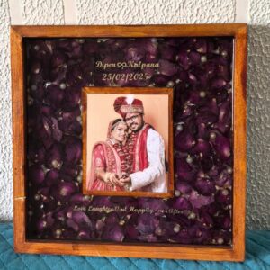 Blossom of Love – Rose Petal Resin Memory Frame