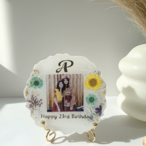 Personalized Floral Resin Photo Frame – Birthday Edition