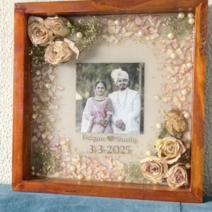 Preserved Floral Personalized Resin Photo Frame