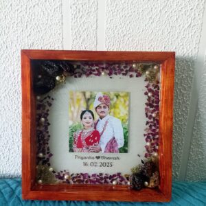 Personalized Wooden Crystal Resin Memory Frame