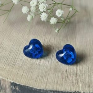 Heart Resin Stud Earrings