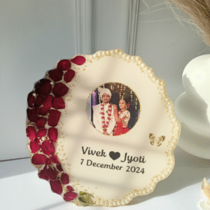 Personalized Wedding Memory Resin Keepsake Plate